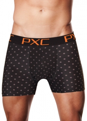 Boxerkalsonger, boxer, Microfiber, svart, prickar - PXC Underwear